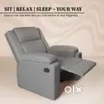 Finish colour single manual recliner sofa chair in emi available Aliy