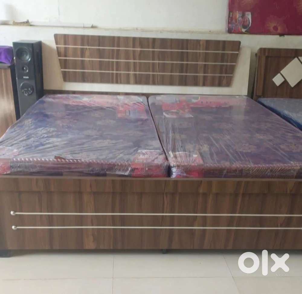 Friday offer buy new double bed with box 7499 EMI Available