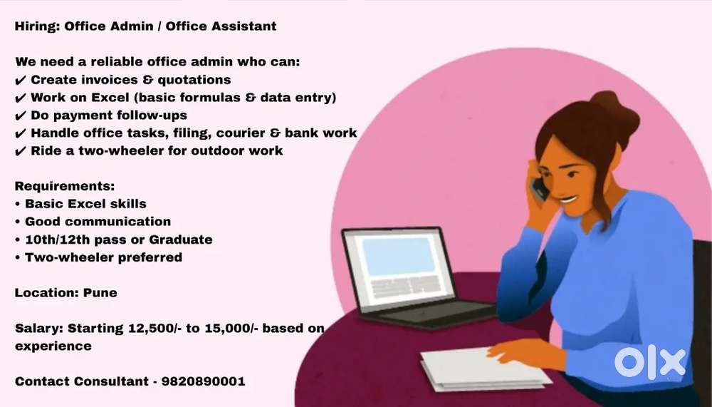 Office Admin/ Assistant Required