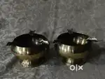 Antique pure brass solid heavy ashtreys