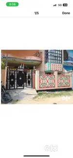 Bed with cupboard
