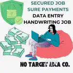 Data entry part time typing handwriting