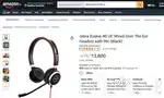 Jabra Evolve 40 UC Wired Over The Ear Headset with Mic (Black)