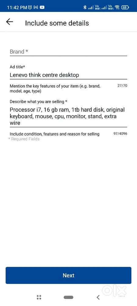 Lenovo think centre desktop