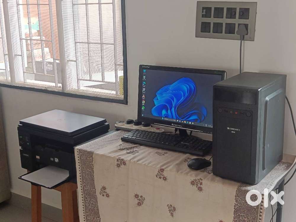Core i5 Desktop full set with HP Laserjet all in one printer Home used