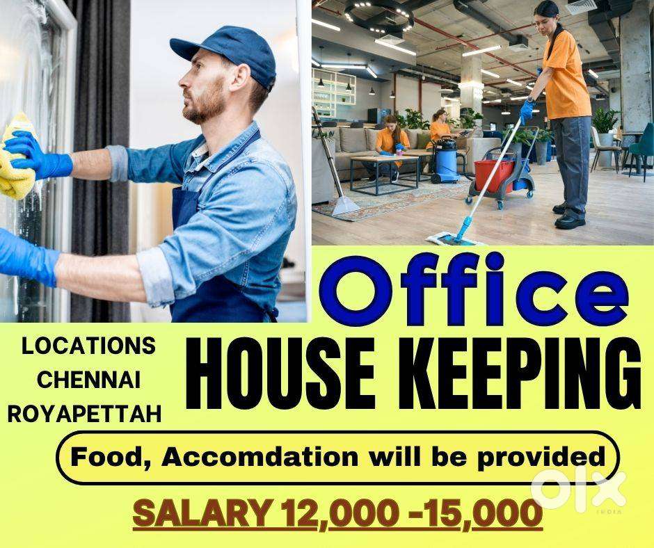 House Keeping Male Staff Required – Royapettah, Near Sathyam Theater