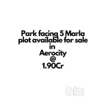 Park facing 5 Marla plot available for sale in Aerocity