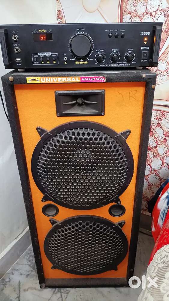 Amplifier bluetooth usb fm mic and 12 woofer system
