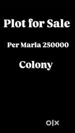 Colony plot for sale 2 road colony miran sahib and kotli hiway