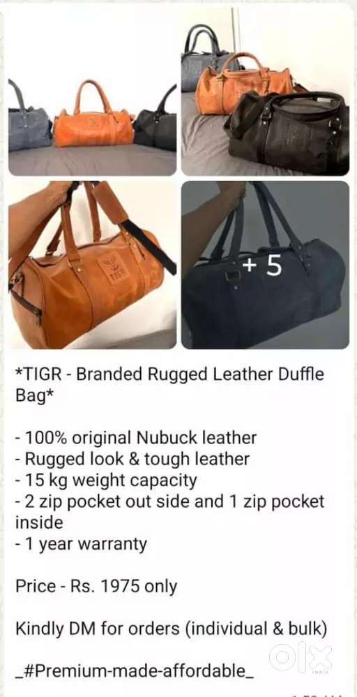 100%Lether Travel Bag