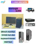 Graphics  Keyboard Mouse  Ram - 8GB DDR3  Hard Disk - 500GB