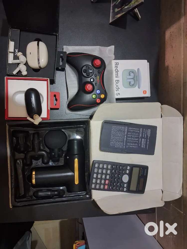 Sealed Redmi Buds 5, Massage gun, Casio Calculator, Redgear Gamepad