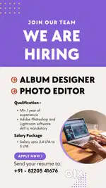 Photo Editor and Retouch Artist Job Vacancy
