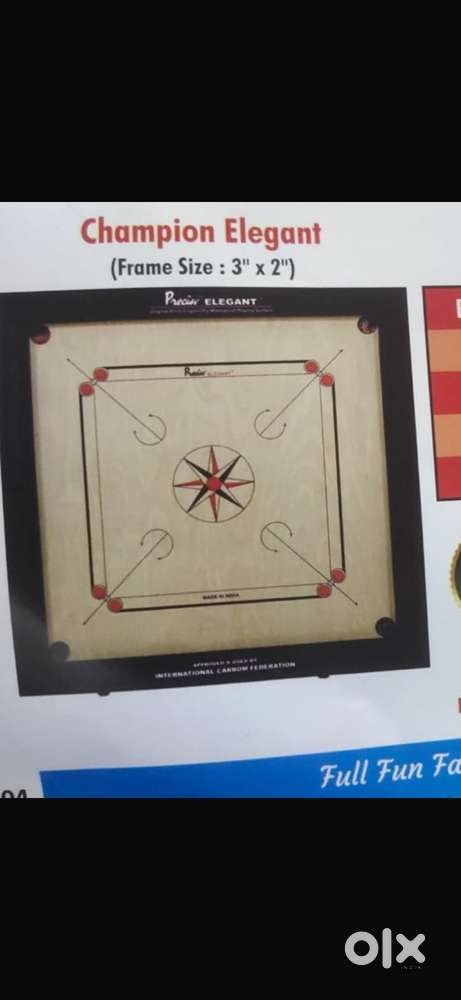 Tournament carrom boatd