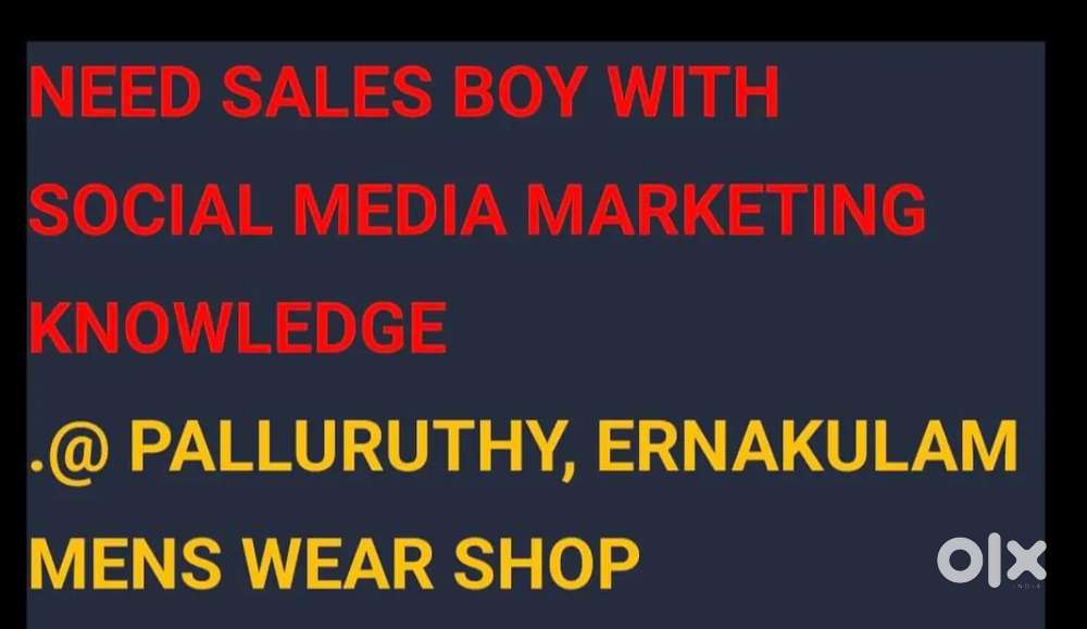 Wanted Sales Boy with Social Media Marketing knowledge