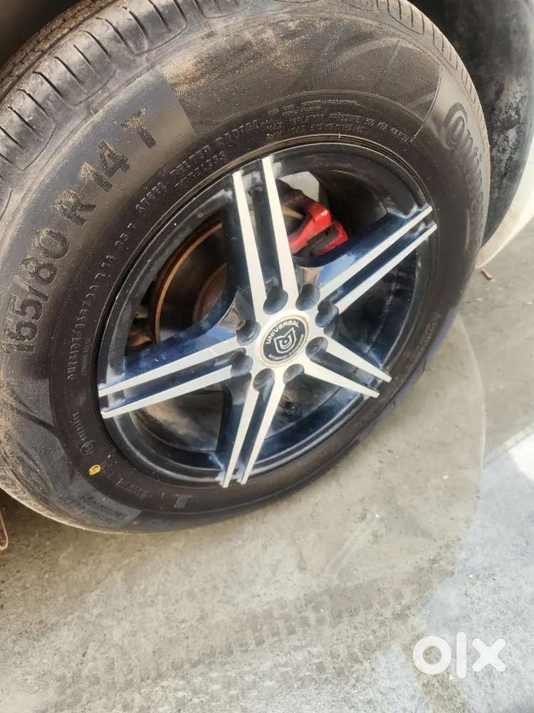 Alloy wheels 14 inch for wagan r swift belono 80 to90 persent tyres