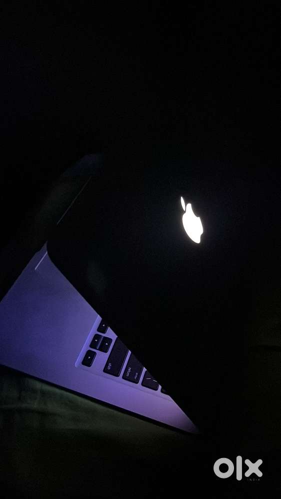 Apple macbook Air with logo light
