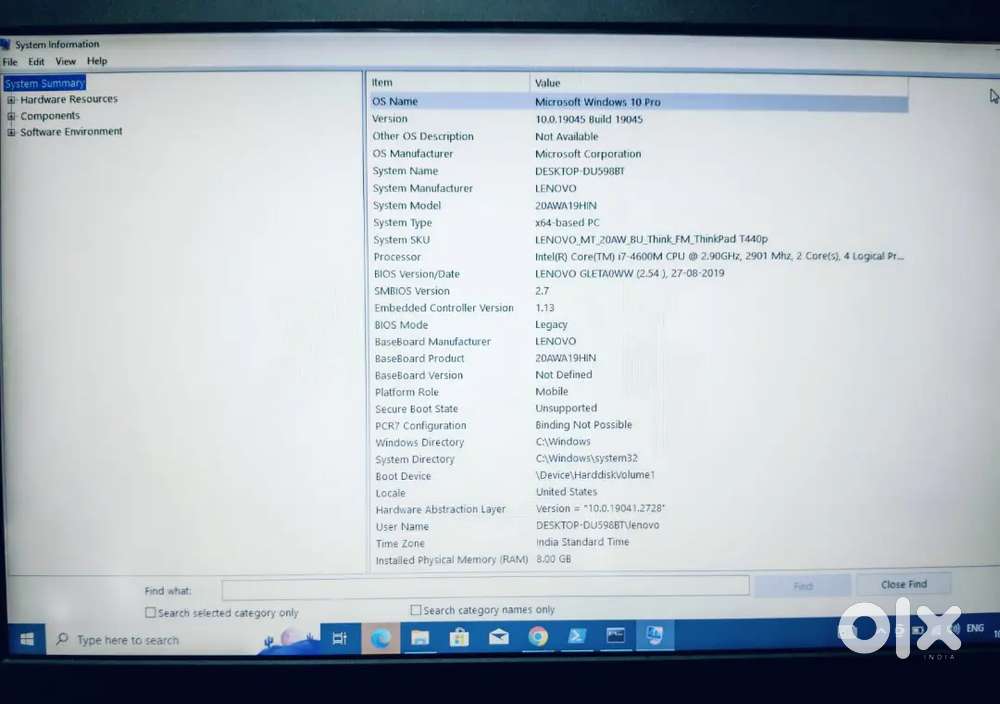 Lenovo t440pi7 4 gen 8/256gb