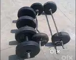 Gym and fitness equipment like rods, dumbles ,weights available