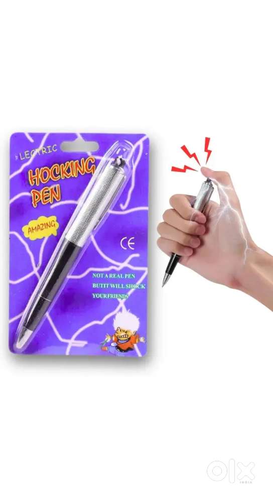Shocking Electric Prank Shock pen & PEN Gag Toy (silver pack of 1,