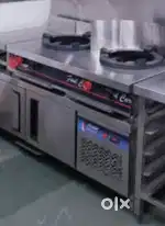 Professional stainless steel stove corner
