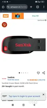 SanDisk 32 GB pendrive