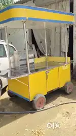 Food cart with battery and charger