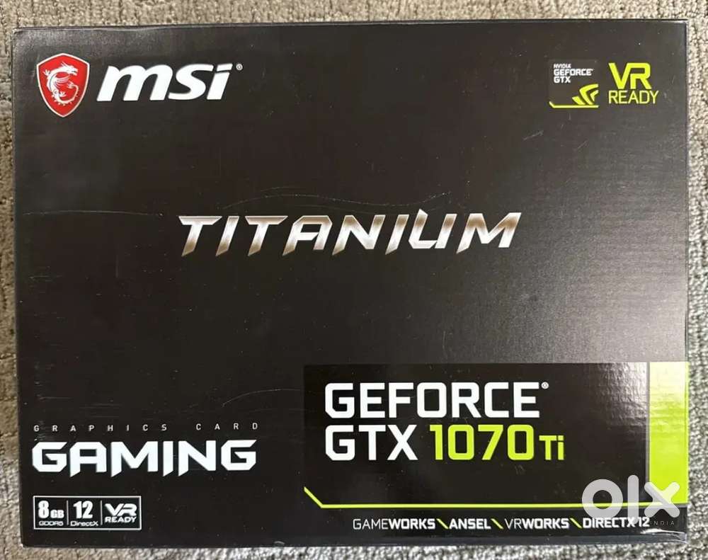 Used MSI GeForce GTX 1070 TI Titanium 8 GB Graphics Card.