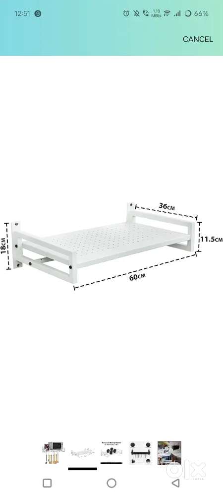 Microwave wall mount stand