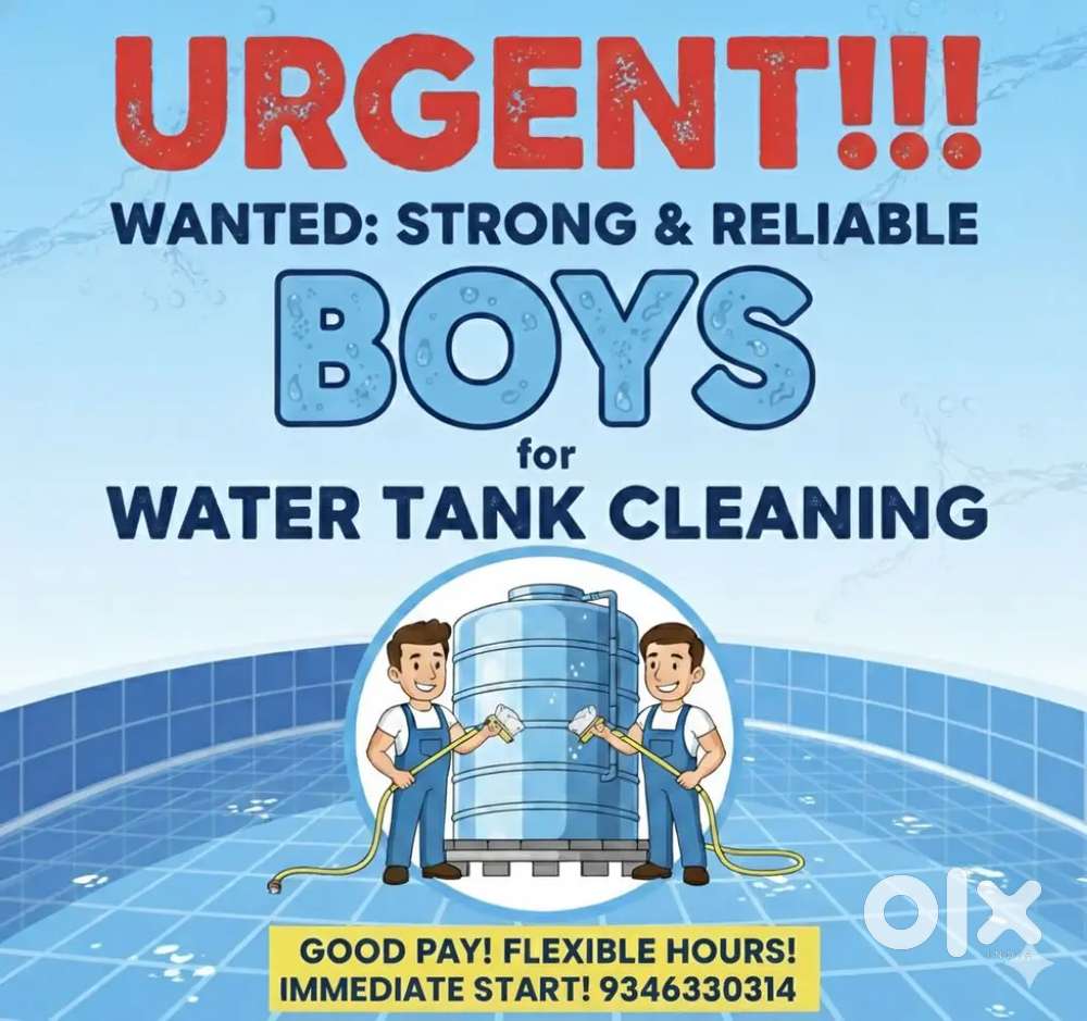 Need Boys For water Tank Cleaning