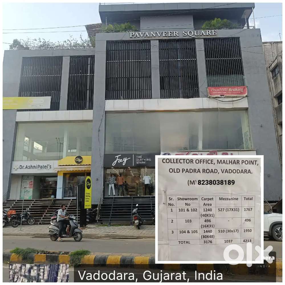 Rent or lease 1st floor @ New collector office,Very prime location.