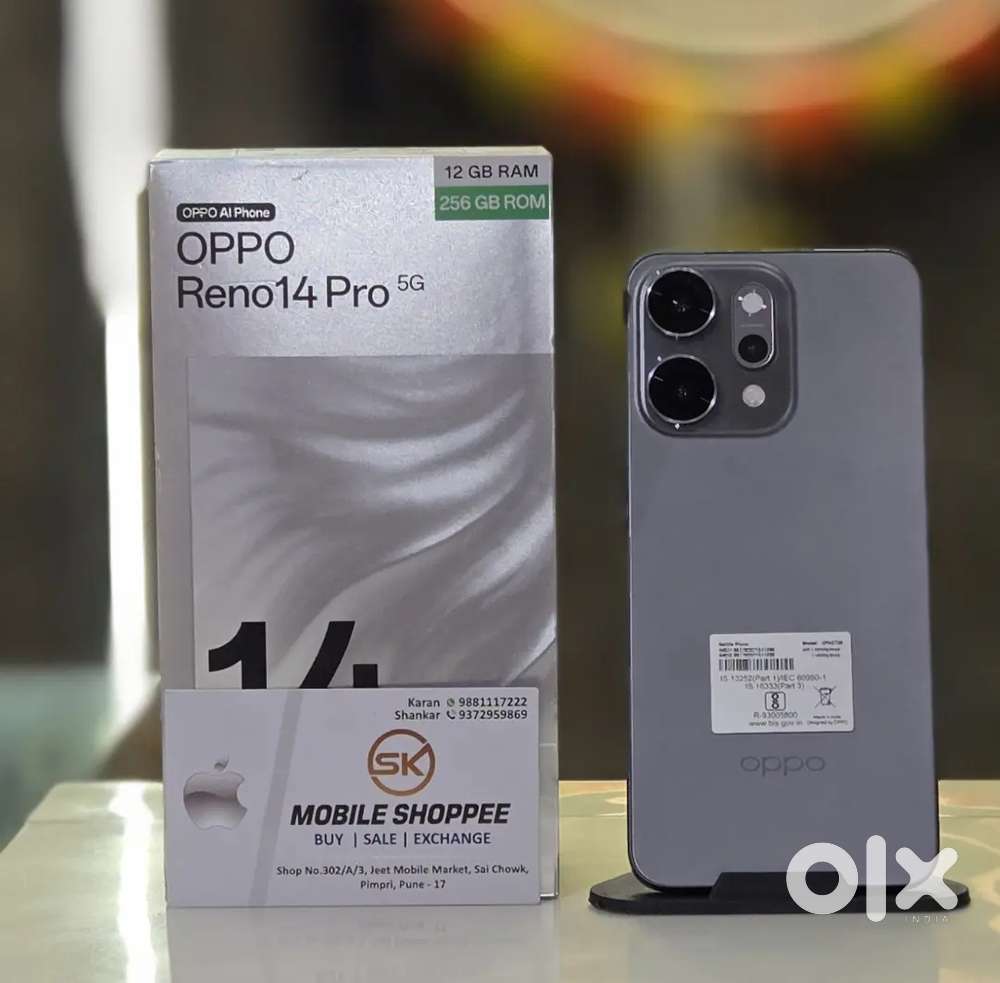 Oppo Reno 14 Pro (12/256gb) Only 40 Days Old With Indian Billing.