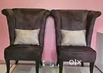 High rise chair with cushions