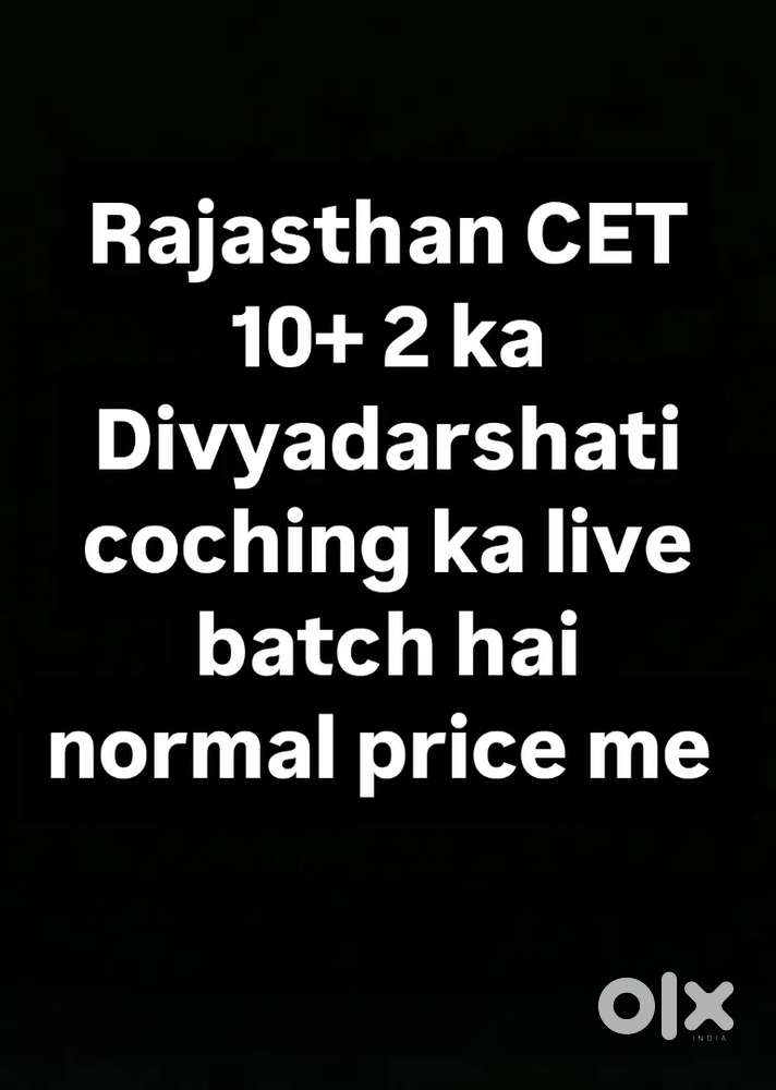 Rajasthan CET 10+2 live batch