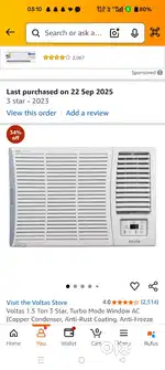 Voltas 1.5 tonne 3 star ac