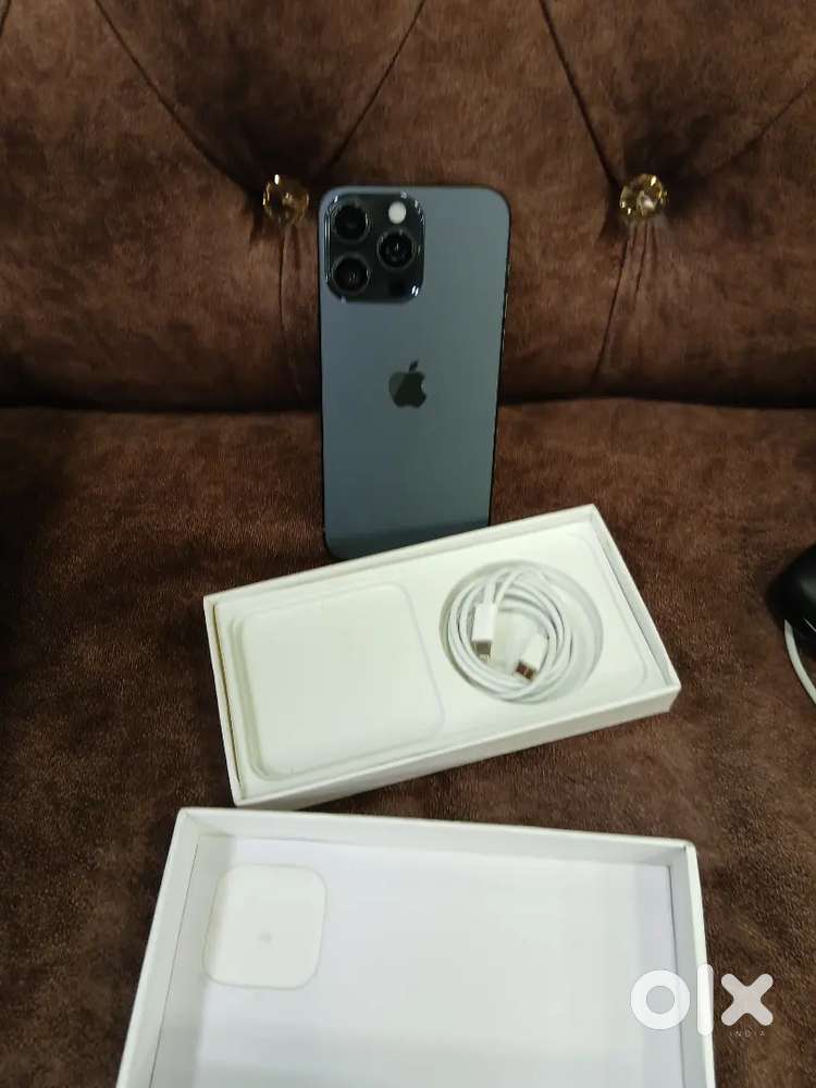 Apple IPhone 14 pro black colour used mobile with 2 cover also