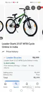 Leader Stark 27.5T MTB Bicycle – Dual Disc Brake – Achhi Condition
