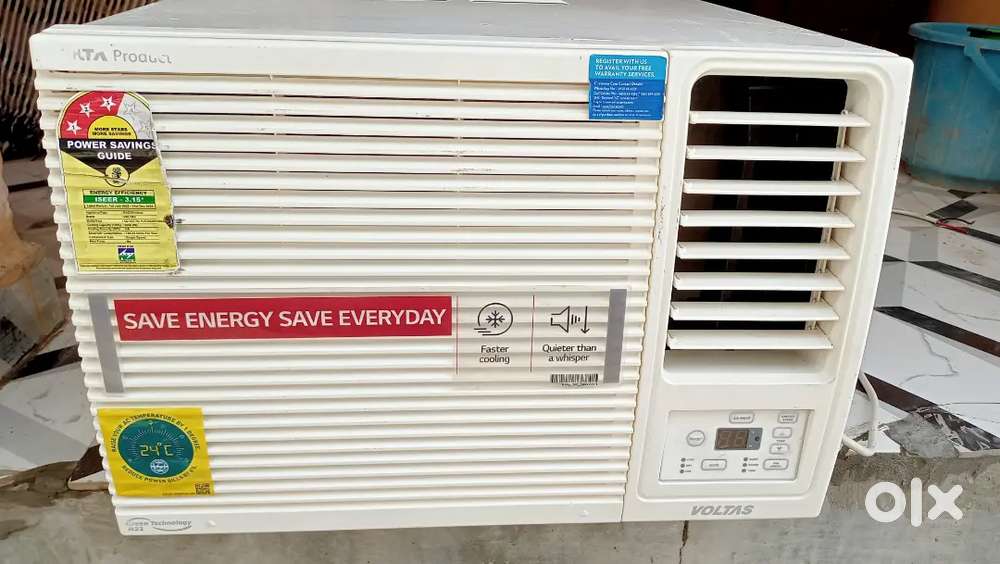 4 month old VOLTAS 1 ton window AC cooper coil model