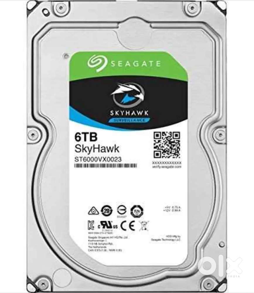 Seagate 6Tb Skyhawk surveillance Hard disk.