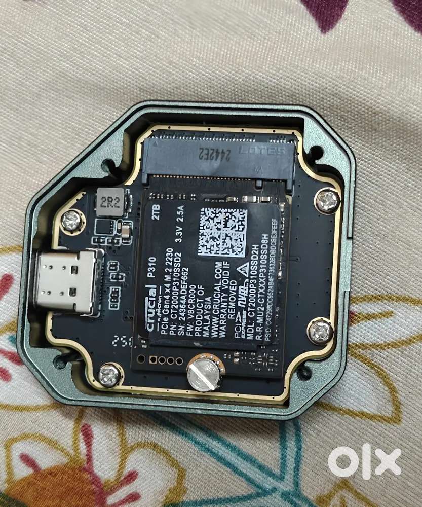 Nvme M.2 SSD 2230 with 10Gbps metal Type-C enclosure.