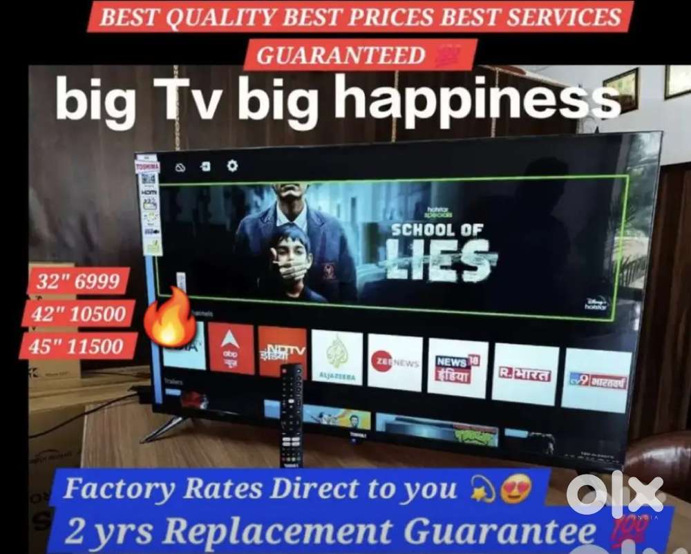 50 4K UHD ANDROID SMART LED TV WITH VOICE
REMOTE SLIM BEZEL-LESS MODEL
