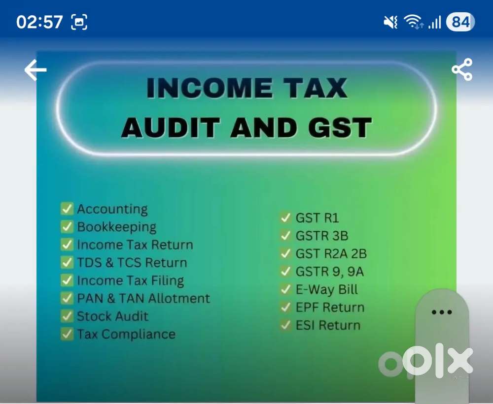 Accountant need for Books Maintaning , GST record