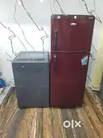 Whirlpool double door refrigerator and Whirlpool top loadwashing machi