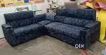 BLUE ROYAL COLOR WITH  CUP HOLDER L TYPE SOFA SET