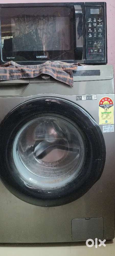 Samsung front load wasing machine 8kg & samsung microwave oven