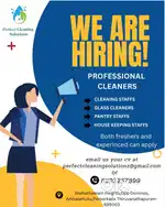 Home/Office  cleaning staffs job opening