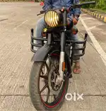 Royal Enfield black and red