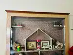 Wooden Display Cabinet with Glass Doors