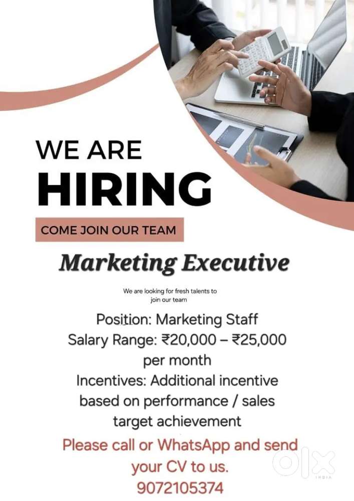 We are hiring our company talented marketing executive staff
