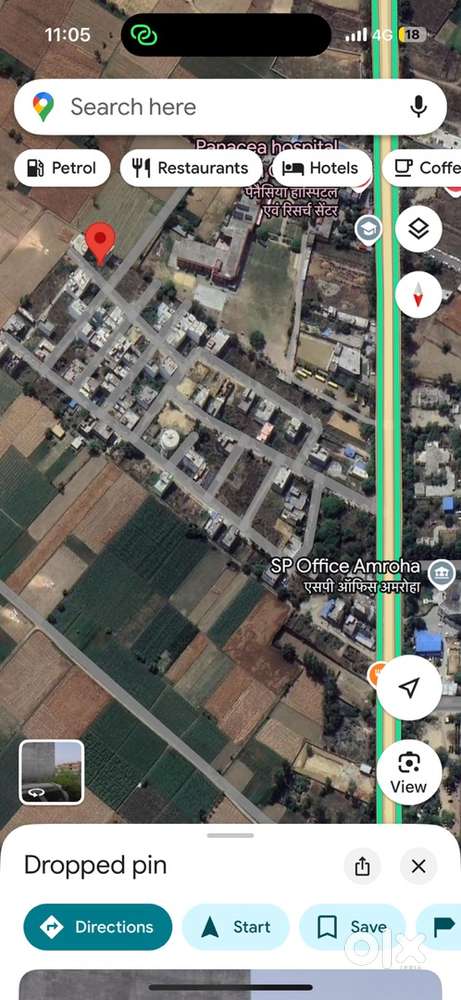 on two roads 30 feet and 20 feet